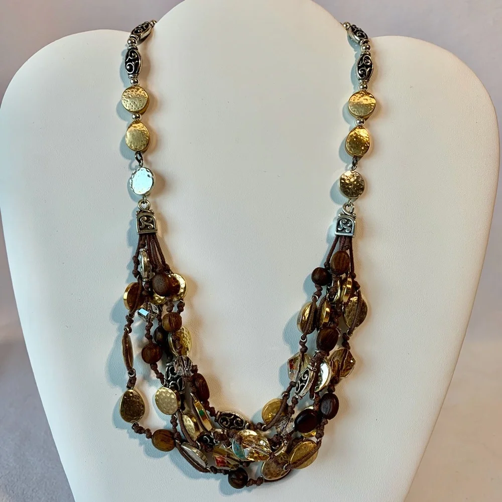 Brighton Boho RIVIERA Multi-Strand Bead Necklace - Picture 1 of 4